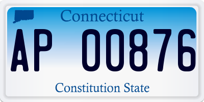 CT license plate AP00876