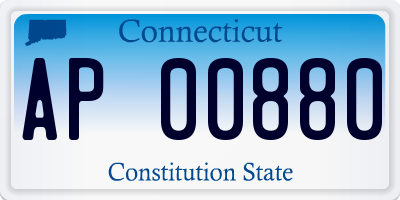 CT license plate AP00880