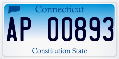 CT license plate AP00893