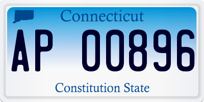CT license plate AP00896