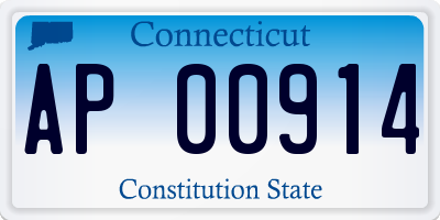 CT license plate AP00914