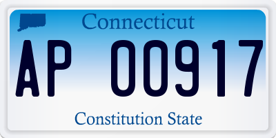 CT license plate AP00917