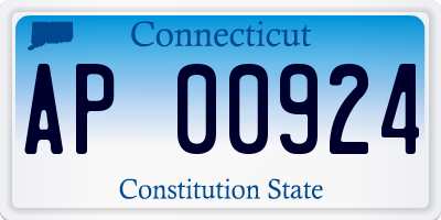 CT license plate AP00924