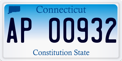 CT license plate AP00932