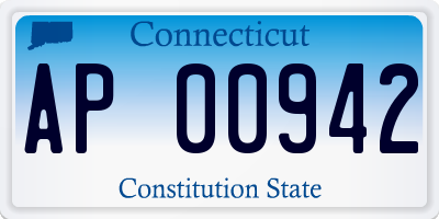 CT license plate AP00942