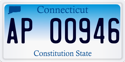 CT license plate AP00946