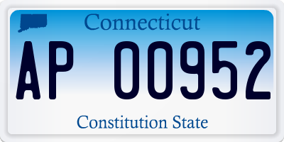 CT license plate AP00952