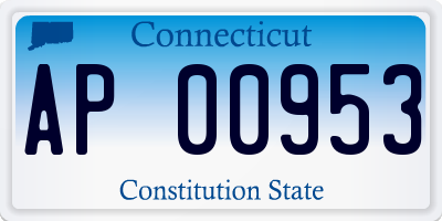 CT license plate AP00953