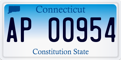 CT license plate AP00954