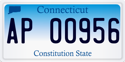 CT license plate AP00956