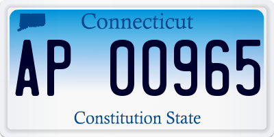 CT license plate AP00965