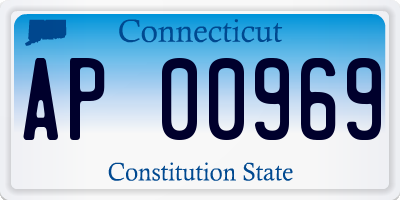 CT license plate AP00969