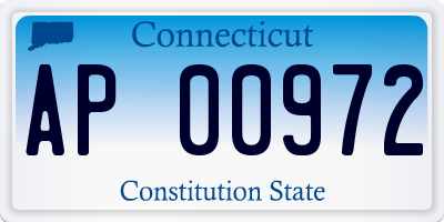 CT license plate AP00972
