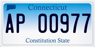 CT license plate AP00977