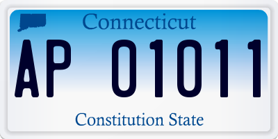 CT license plate AP01011