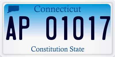 CT license plate AP01017