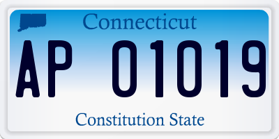CT license plate AP01019