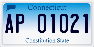 CT license plate AP01021