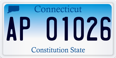 CT license plate AP01026