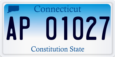 CT license plate AP01027