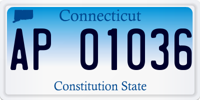CT license plate AP01036