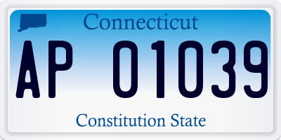 CT license plate AP01039