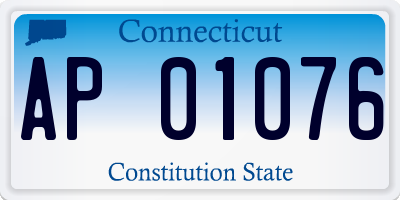 CT license plate AP01076