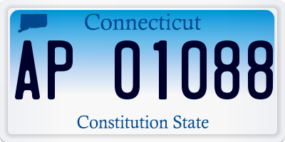 CT license plate AP01088