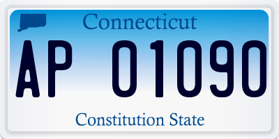CT license plate AP01090