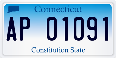 CT license plate AP01091