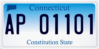 CT license plate AP01101