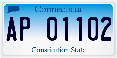 CT license plate AP01102