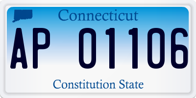 CT license plate AP01106