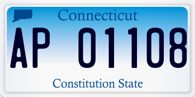 CT license plate AP01108