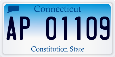CT license plate AP01109