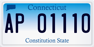 CT license plate AP01110
