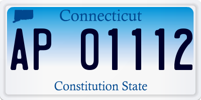 CT license plate AP01112