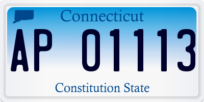 CT license plate AP01113