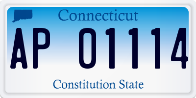 CT license plate AP01114
