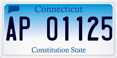 CT license plate AP01125