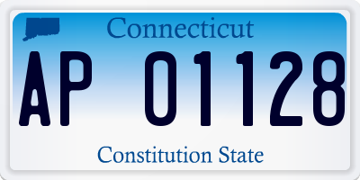 CT license plate AP01128