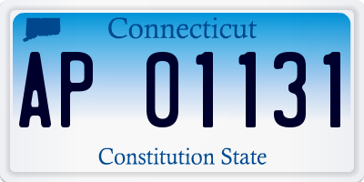 CT license plate AP01131