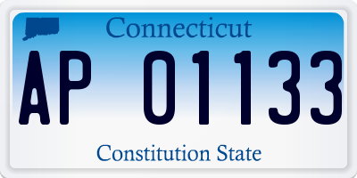 CT license plate AP01133