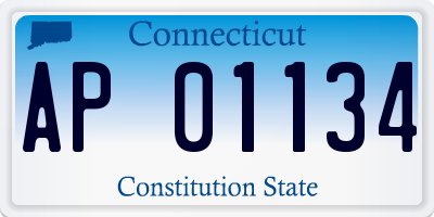 CT license plate AP01134