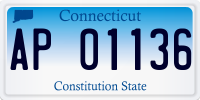 CT license plate AP01136