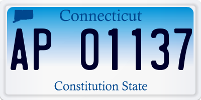 CT license plate AP01137