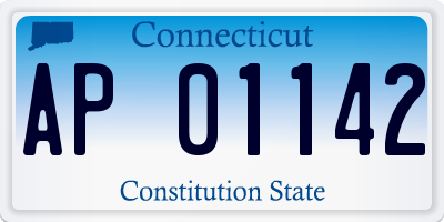 CT license plate AP01142