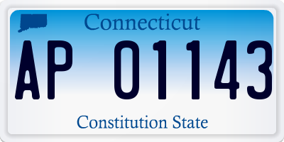 CT license plate AP01143