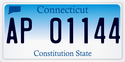 CT license plate AP01144