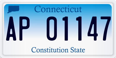 CT license plate AP01147
